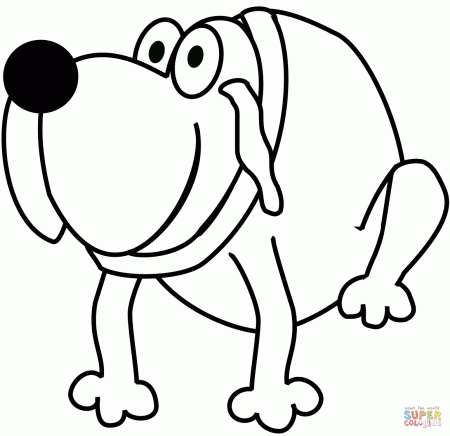 Funny Dog coloring page | Free Printable Coloring Pages