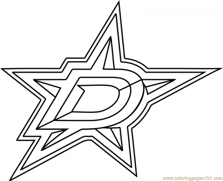 Dallas Stars Logo Coloring Page for Kids - Free NHL Printable Coloring Pages  Online for Kids - ColoringPages101.com | Coloring Pages for Kids