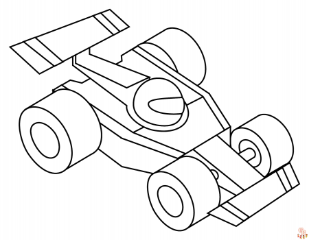 Race Car Coloring Pages - Free Printable Sheets for Kids | GBcoloring