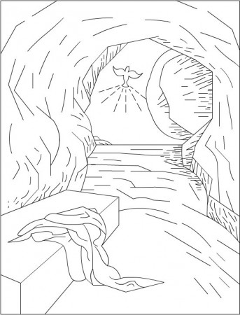 bible empty tomb coloring page - Clip Art Library