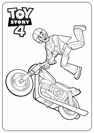 Duke Caboom : Toy Story 4 coloring pages - Toy Story 4 Kids Coloring Pages