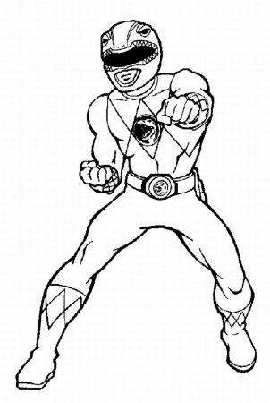 Red- Power Ranger Coloring Page | Power rangers coloring pages, Coloring  books, Power rangers