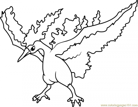 Moltres Pokemon Coloring Page - Free Pokémon Coloring Pages ...