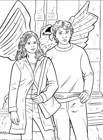 Ron With Hermione Coloring Pages - Harry Potter Coloring Pages ...