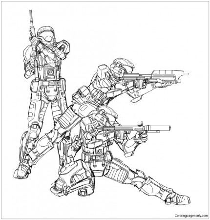 Insider Halo Spartan Coloring Page - Free Coloring Pages Online