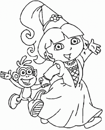 dora the explorer coloring page - Gianfreda.net