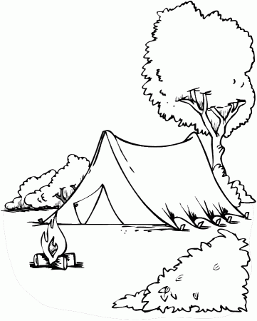 Camping Coloring page | Coloring pages to print | Color Printing ...