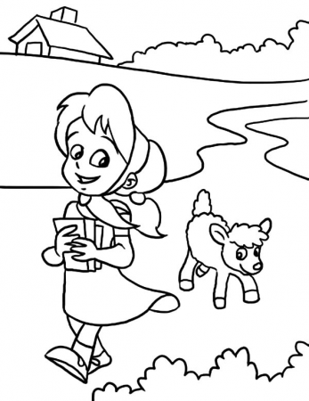 Pin on Mary Had A Little Lamb Coloring Pages