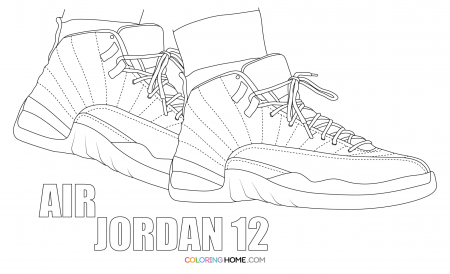Jordan 12 coloring page