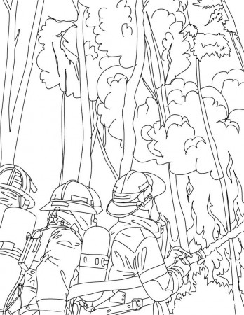 Forest Burning coloring book to print and online