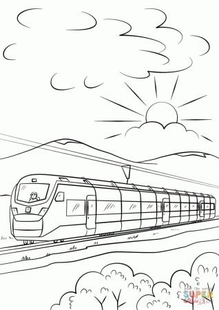 Intercity High-Speed Train coloring page | Free Printable Coloring Pages