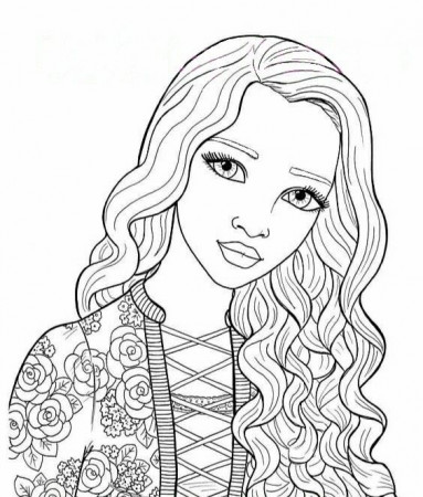 Curly Hair coloring book to print and online
