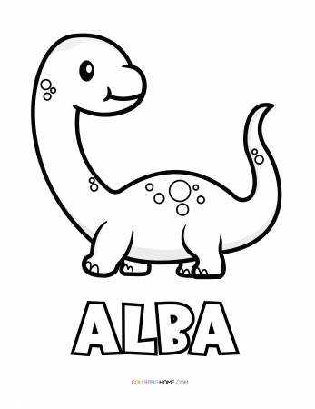 Alba dinosaur coloring page