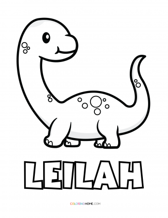 Leilah dinosaur coloring page