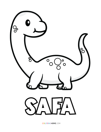 Safa dinosaur coloring page