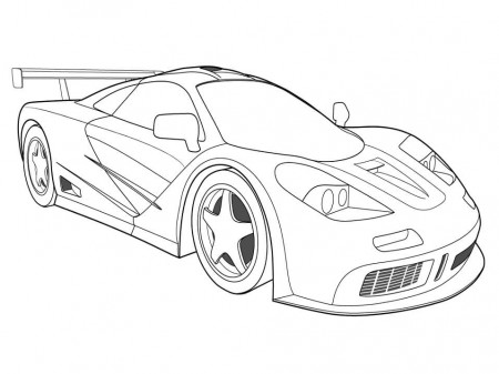 Lexus Lfa Race Car Coloring Page - Free Printable Coloring Pages for Kids