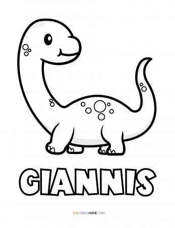 Giannis dinosaur coloring page