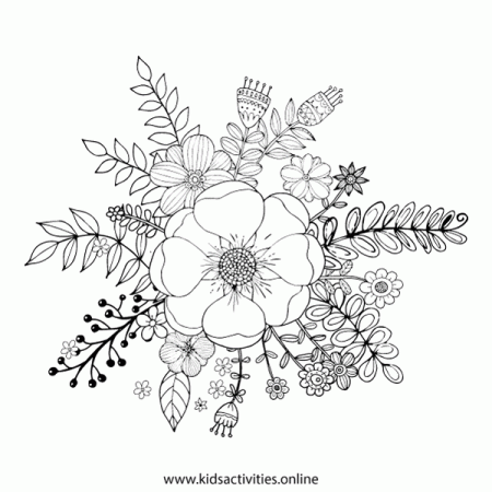 Free Coloring Pages For Adults - Flower, Mandala ⋆ Kids Activities