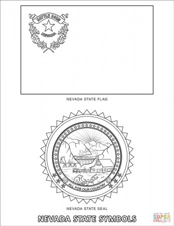 Nevada State Symbols coloring page | Free Printable Coloring Pages
