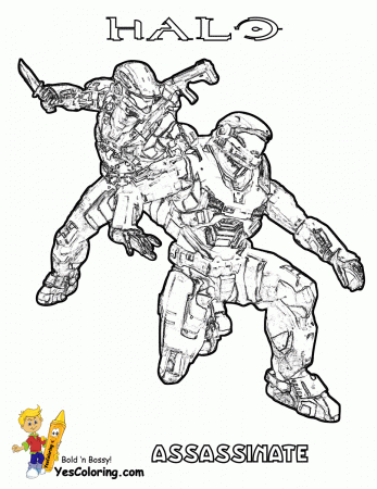 Heavy Xbox Halo Reach Coloring | Free| Halo Reach | Kids Coloring