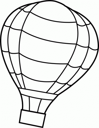 Hot Air Balloon Coloring Page - Widetheme
