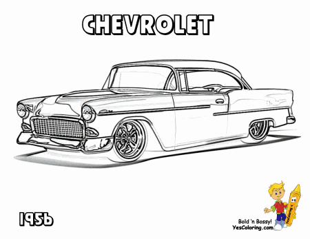 Brawny Muscle Car Coloring Pages | American Muscle Cars | Free ...