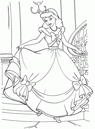 Related Cinderella Coloring Pages item-10645, Cinderella Coloring ...
