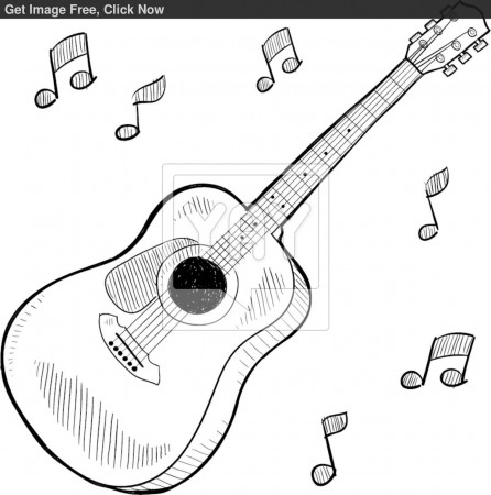 Guitar S - Coloring Pages for Kids and for Adults