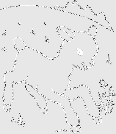 baby sheep coloring pages in grassland ...coloring4free.com