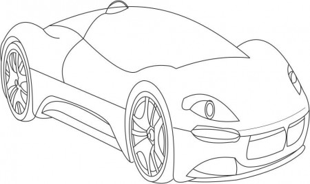 Super car - Maserati 2 coloring page for kids