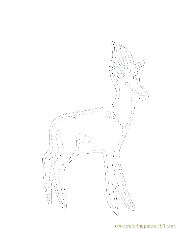 Gazelle Coloring Page - Free Deer Coloring Pages : ColoringPages101.com