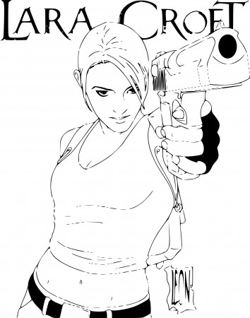 Lara Croft coloring page - free printable coloring pages on coloori.com
