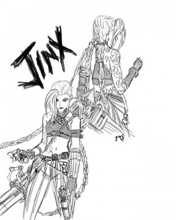 no spoilers] some experimental grunge jinx art by me! : r/arcane