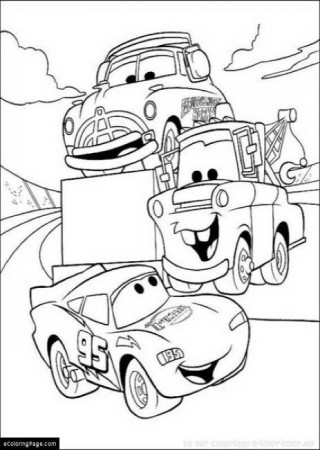 Cars: Doc Hudson Tow Mater Lightning Mcqueen Printable | Cars coloring pages,  Cartoon coloring pages, Disney coloring pages