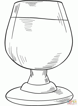 Glass of Alcoholic Drink coloring page | Free Printable Coloring Pages