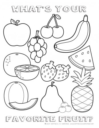 Printable Healthy Eating Chart & Coloring Pages - Happiness ...