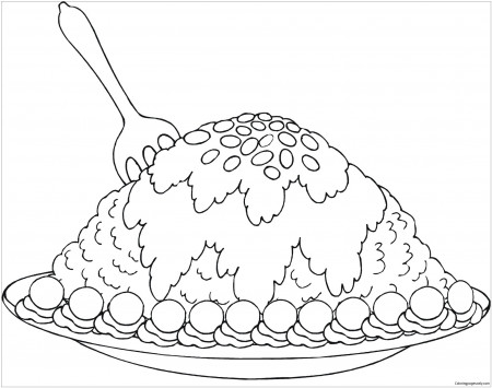 New Fabulous Dessert Coloring Page - Free Coloring Pages Online