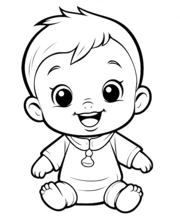 Premium Vector | Coloring page for babies