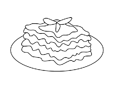 Lasagna coloring page - Coloringcrew.com