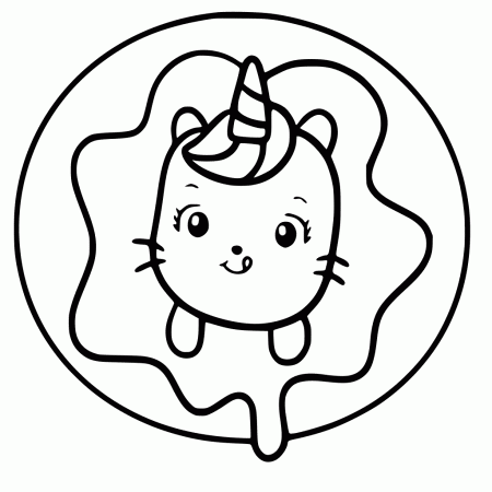 unicorn donut coloring pages