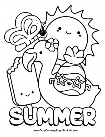 Summer Coloring Pages - Cute Coloring ...