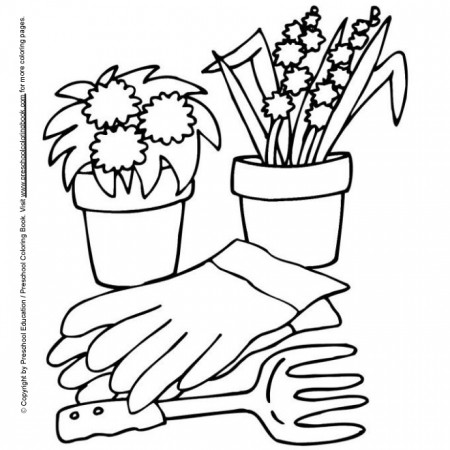 www.preschoolcoloringbook.com / Spring Coloring Page