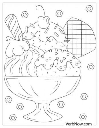 Free DESSERTS Coloring Pages & Book for Download (Printable PDF) - VerbNow