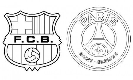 Coloring page UEFA Champions League 2021 : Round of 16 - Barcelona (ESP) -  Paris PSG (FRA) 14