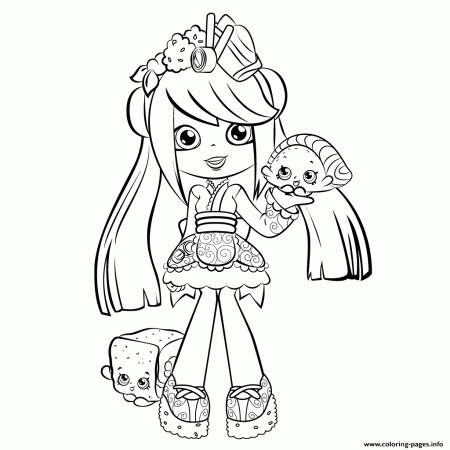 Shopkins Shoppies Coloring page Printable