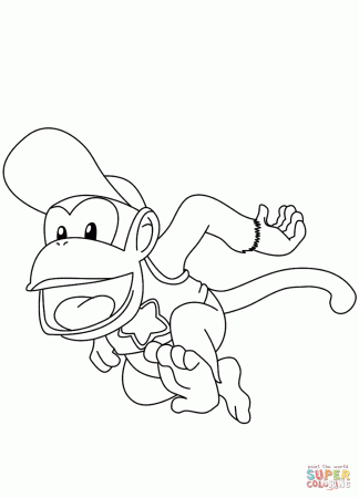 Diddy Kong coloring page | Free Printable Coloring Pages