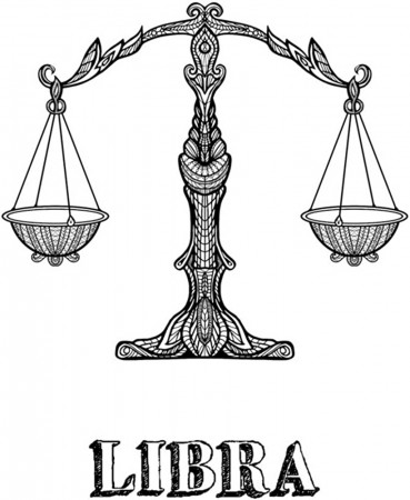 Libra: Coloring Book with Three Different Styles of All Twelve Signs of the  Zodiac. 36 Individual Coloring Pages. 8.5