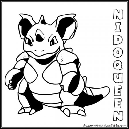 Pokemon Nidoqueen coloring page – Printables for Kids – free word search  puzzles, coloring pages, and other activities