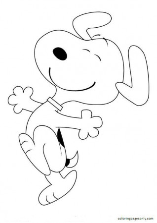 Draw Snoopy from The Peanuts Movie Coloring Pages - Snoopy Coloring Pages - Coloring  Pages For Kids And Adults