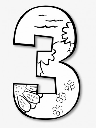 Impressive Outline Number Coloring Pages With Kids - Days Of Creation 3 -  630x1024 PNG Download - PNGkit